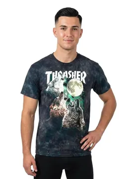 T-shirt à Manches Courtes Wolves Wash Premium Green S Homme