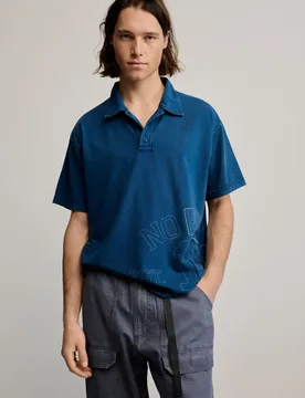 Polo t-shirt détail BLUE M male - Desigual - FashionsVida