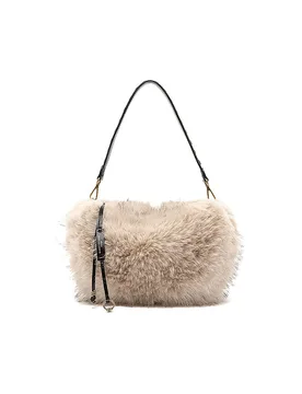 Tasche - Schultertasche in Felloptik CLEO creme damen - GIANNI CHIARINI - FashionsVida