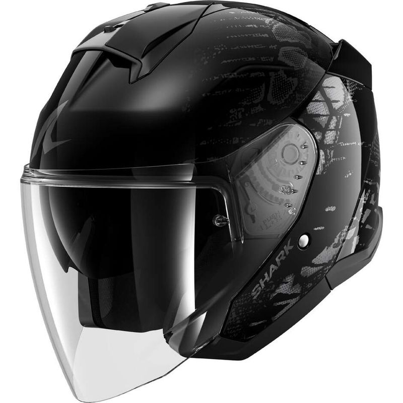 Casco Moto Jet SKWAL JET REPTAIA Nero Antracite taglia XL