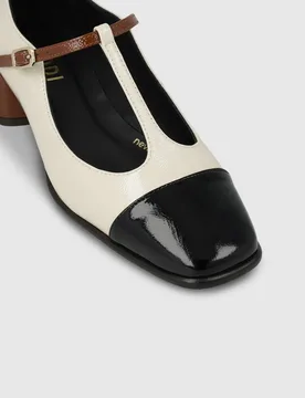 Zapatos de salón de mujer piel combinada - Lodi - FashionsVida