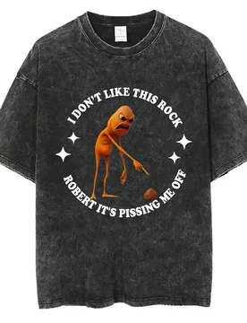 I Dont Like This Rock It's Pissing Me Off Marcus The Worm Washed Vintage Funny Meme T-shirt Men Women Casual Cotton Short Sleeve - Aliexpress - FashionsVida