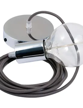 Cables Suspension Luminaire Rm03 2 M Grey / Chrome Plated One Size - Creative - FashionsVida