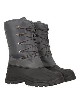 Plough Mens Snow Boots - Grey - Grey - Size: 10 - Mountain Warehouse - FashionsVida
