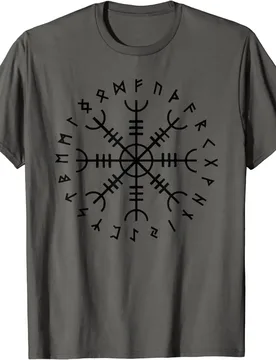 Compass Vegvisir Symbol T-Shirt Premium Cotton Short Sleeve O-Neck Mens Tshirt S-3XL - Aliexpress - FashionsVida