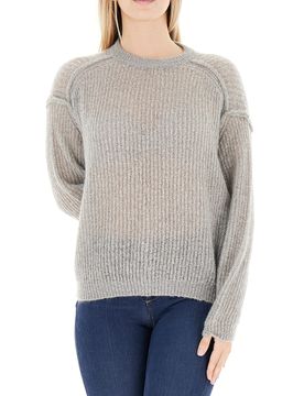 Maglione misto mohair GRIGIO L