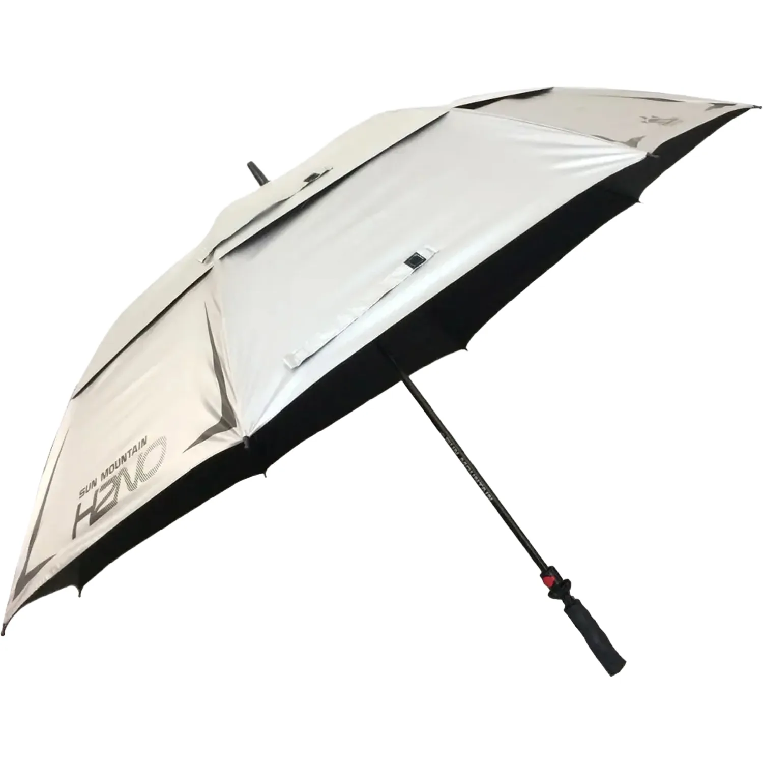 Golfschirm UV-Protect H2NO Chrome Serie, schwarz/silber - Sun Mountain - FashionsVida