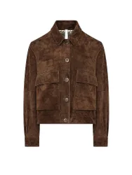 Chaqueta de cuero JOAN VOLTERRA marrón 36