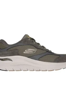 Baskets Arch Fit 2.0 The Keep Olive Suede / Mesh / Duraleather / Trim EU 44 - Skechers - FashionsVida