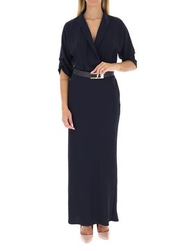 Abito con cintura BLU NOTTE L
