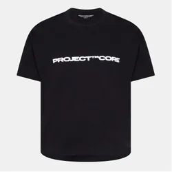 Mens And Regular Fit Text Graphic T-Shirt In Black - Size Large