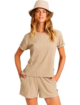 T-shirt à Manches Courtes Duo Bamboo Beige XL - Protest - FashionsVida