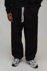 Herren Oversized Drop Crotch Jogginghose Black Größe Medium