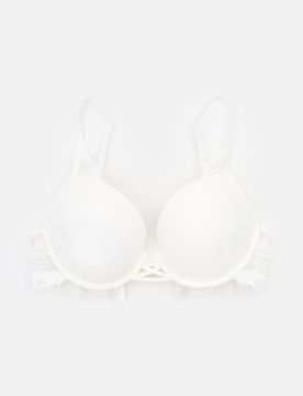Reggiseno push-up in pizzo - bianco