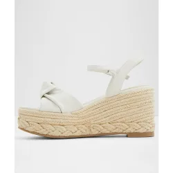 Sandalias de cuña de mujer con punta redonda