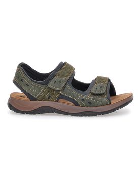 Sandali Verdi Con Strappi e Plantare In Pelle 08 To 44