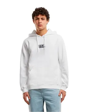 Felpa Con Cappuccio Usa College White L
