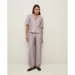 Pantalones anchos de mujer de corte fluido regular