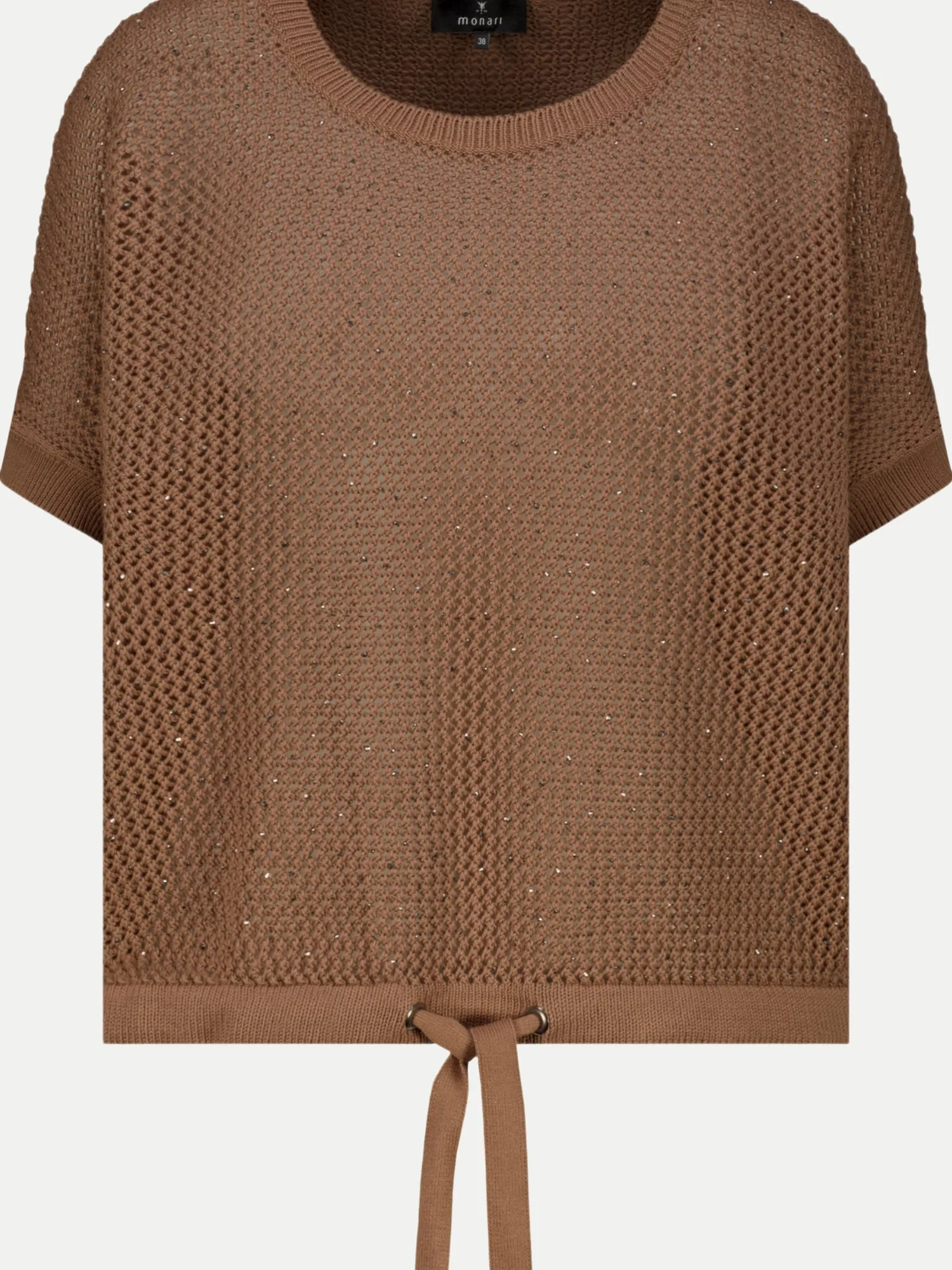 Ajour-Strickpullover Braun 38 - monari - FashionsVida