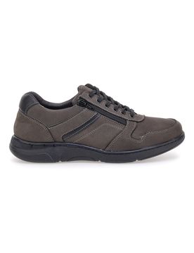Scarpe casual grigie in vera pelle con zip laterale 25299008 42