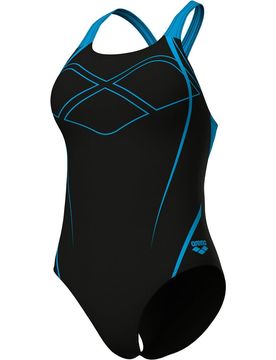 Graphic swim pro back bañador natación mujer Negro (40)