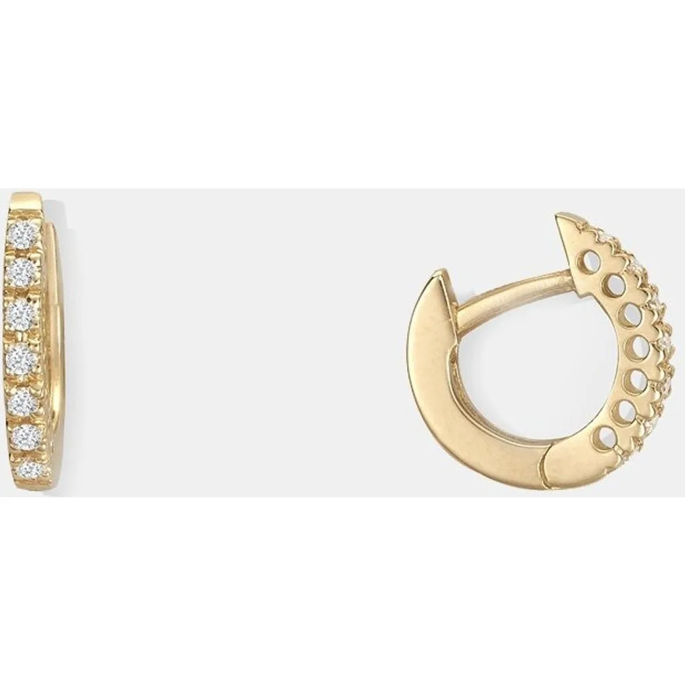 Pendientes de aro de oro y diamantes - El Corte Inglés - FashionsVida