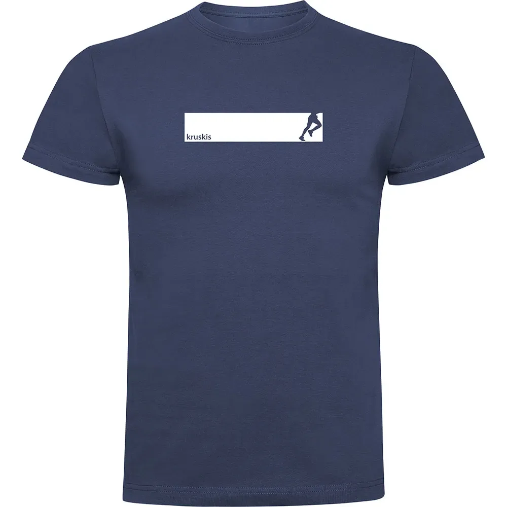 Maglietta A Maniche Corte Frame Run Denim Blue S - Kruskis - FashionsVida