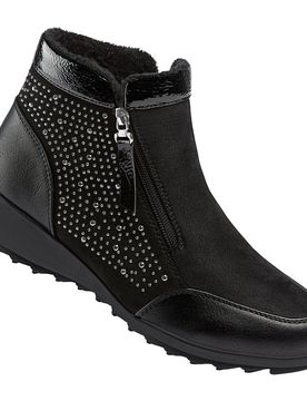 Stiefelette "Rita" mit Reißverschluss, gefüttert schwarz 36 Damen