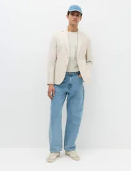 Loose Fit Pure Cotton Rigid Value Jeans Light Blue Mix male