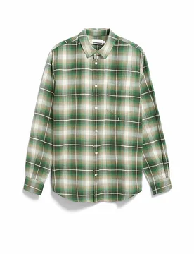 Camisa de corte estándar verde M - Armedangels - FashionsVida