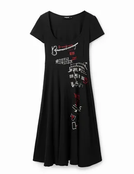 Robe courte arty BLACK XS female - Desigual - FashionsVida