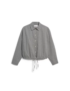 MINI-CHECK DRAWSTRING BLOUSE female - XL - FashionsVida
