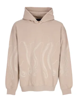 Felpa Leggera Cappuccio Uomo Outline Hoodie Earth - Octopus - FashionsVida