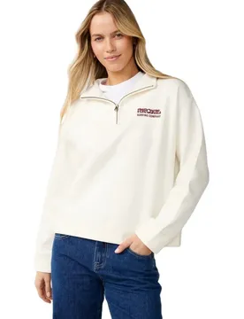 Felpa Con Mezza Zip Surf Puff Bone 2XS