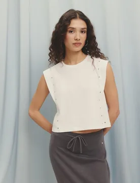 Camiseta sin mangas lisa de mujer - Green Coast - FashionsVida