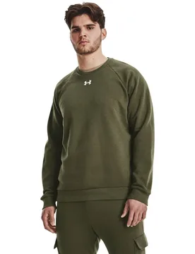 Sweat-shirt Rival Fleece Crew Marine OD Green 390 / White 100 S - Under armour - FashionsVida