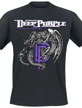 T-Shirt - Battle rages on - S bis XXL - für Männer - Größe M - schwarz - Lizenziertes Merchandise! - Männer - male - Deep Purple - FashionsVida