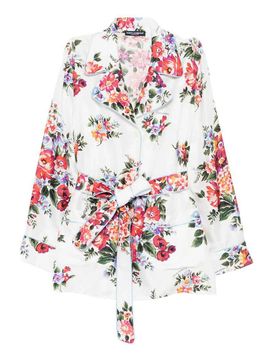 Camicia in seta con stampa floreale