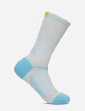 Clifton Crew Run Sock in Glimmering Blue, Size Large - HOKA - FashionsVida