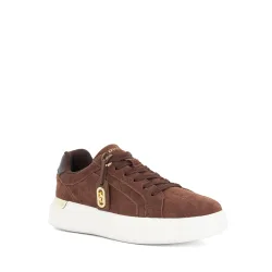 Womens Ladies Ekino - Charm Detail Lace Up Trainers - Brown Leather - Size Uk 5