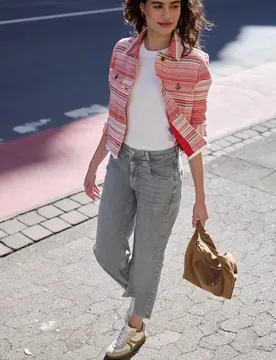 Street One High Waist Wide Leg Jeans im Loose Fit female Grau