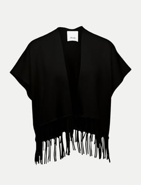 ALLUDE Weste mit 1/8 Arm Schwarz