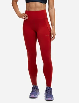 Women's Elaro Knit Tight 27" in Rust, Size XS - HOKA - FashionsVida