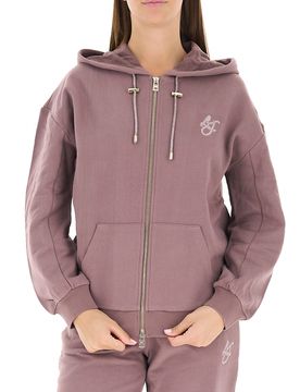 Felpa con zip SPORT ROSA MALVA M