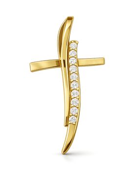 Ciondolo Croce Oro Giallo 18kt GL102558