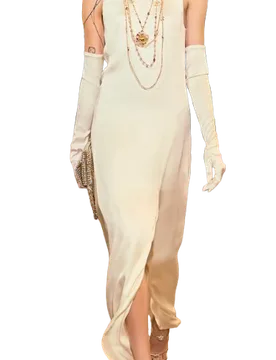 Chanel Resort Cream Silk Gown - Chanel - FashionsVida