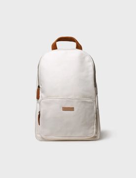 Mochila de lona de algodón con tiras en ante vegano | GLORIA