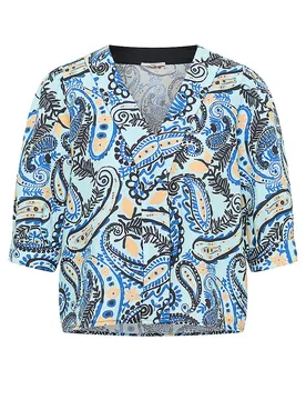 Blouse en lin bleu clair 44 - LANIUS - FashionsVida