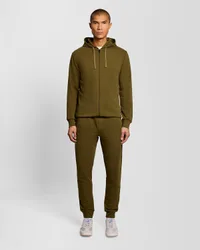 Mens Lightweight Lounge Joggers - Green Cotton - Size X-Small