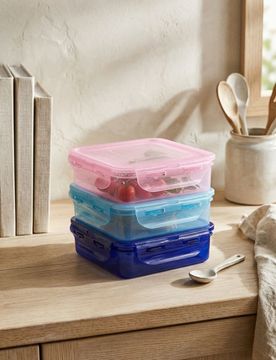Contenitori per alimenti 3 pezzi - multicolor